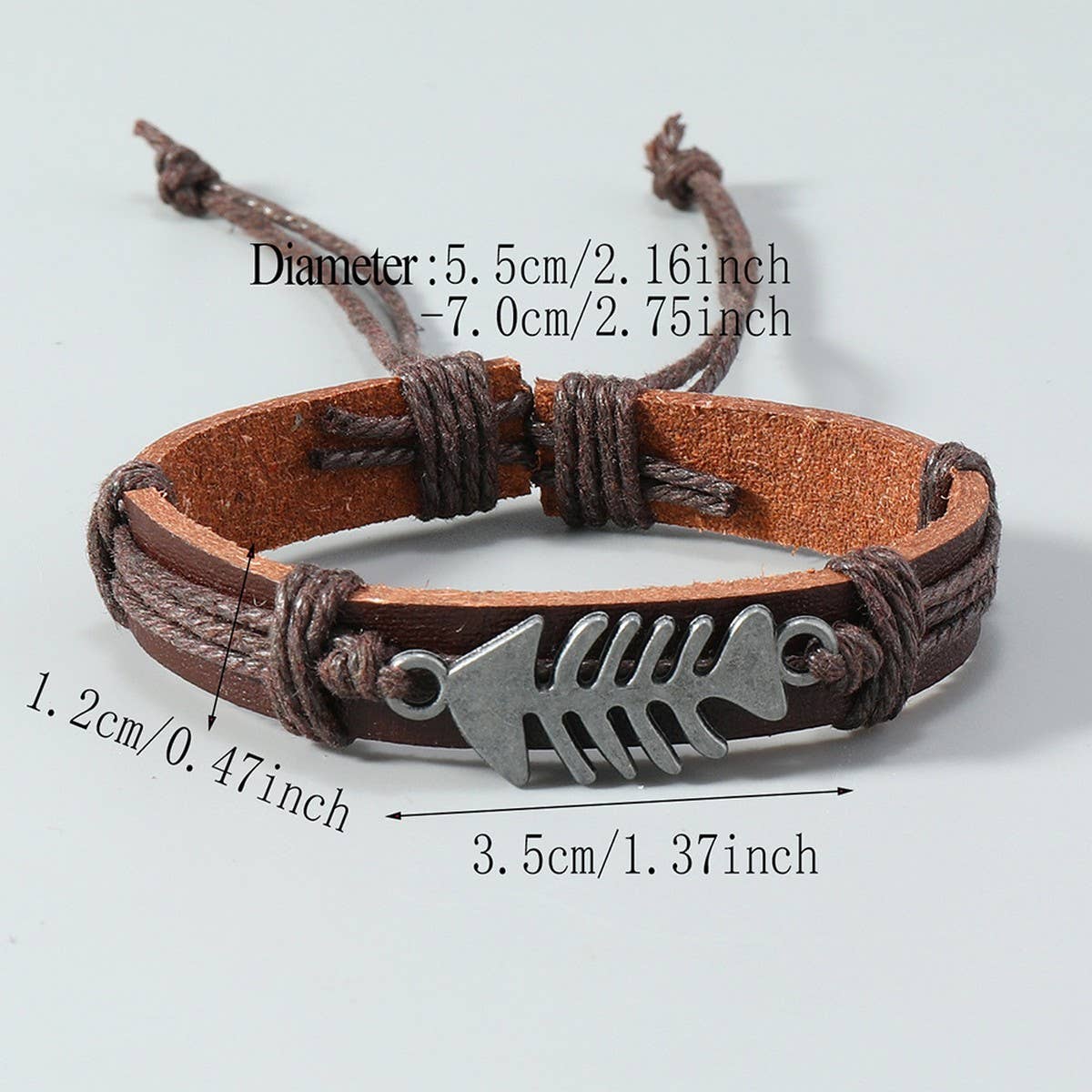 SIMPLE HAND WOVEN VINTAGE LEATHER BRACELET_CWMM4530