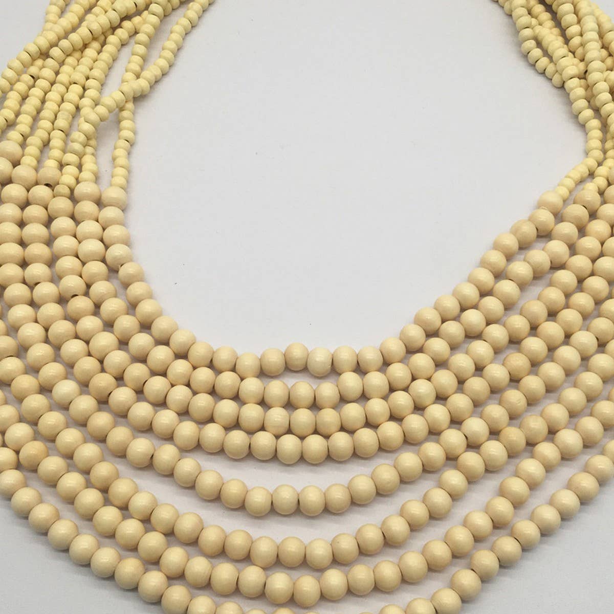 BOHEMIAN MULTI LAYERED LOG BEAD NECKLACE_CWMM4573