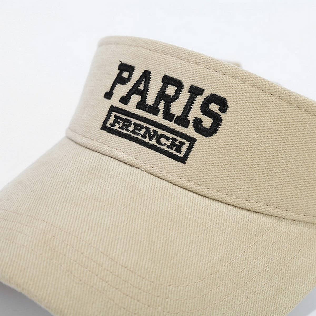 PARIS EMBROIDERED VISOR HAT SUMMER BASEBALL CAP_CWAH3302