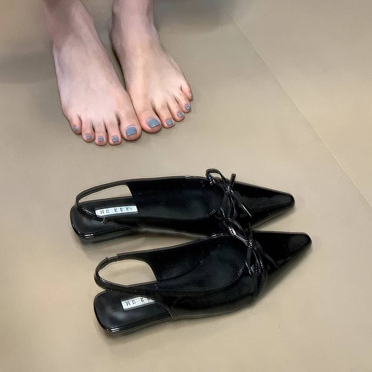 BOW CLOSED TOE SANDALS FOR WOMEN_CWSHF0100