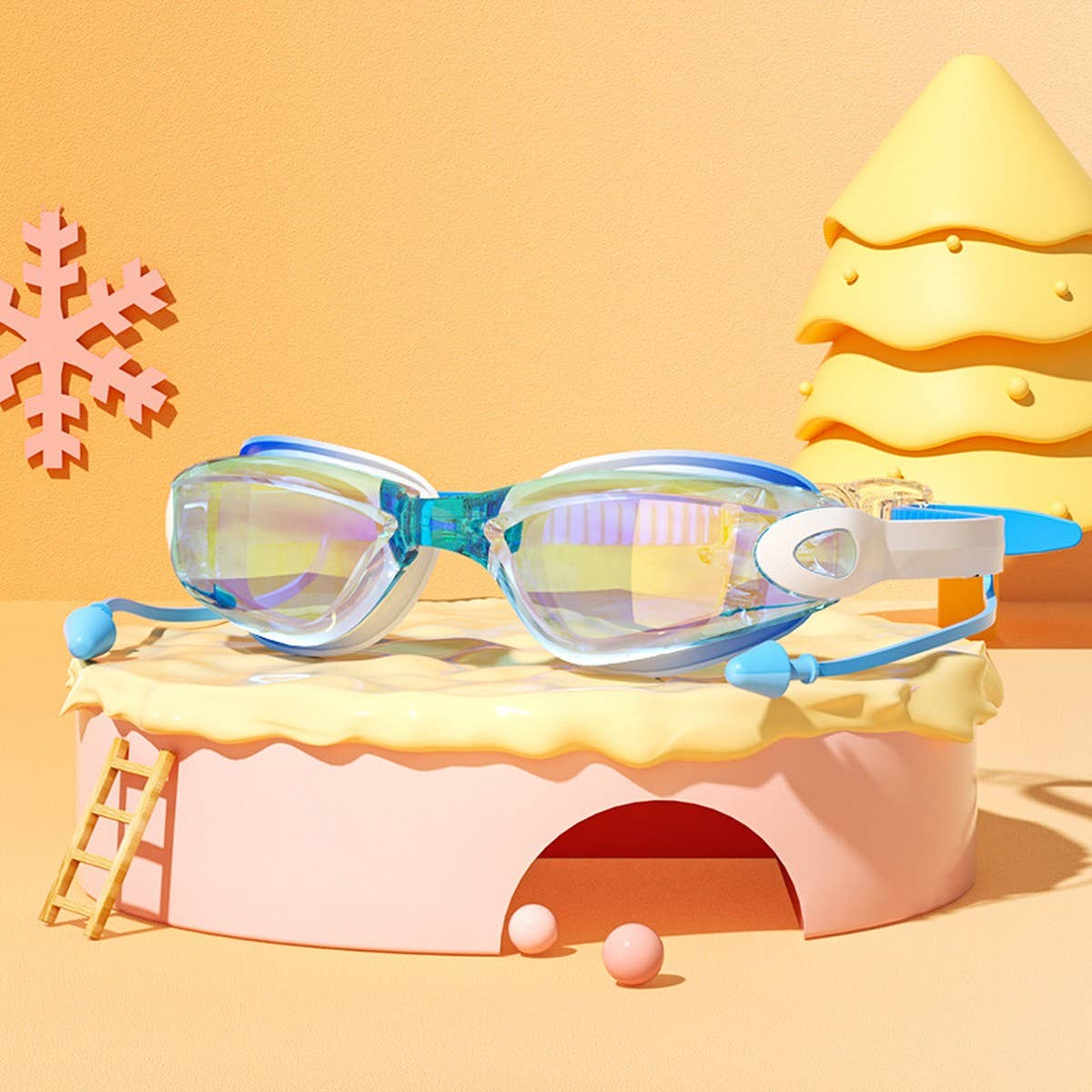 KIDS MIRRORED SWIM GOGGLES HD ANTI FOG CUTE_CWMM6648