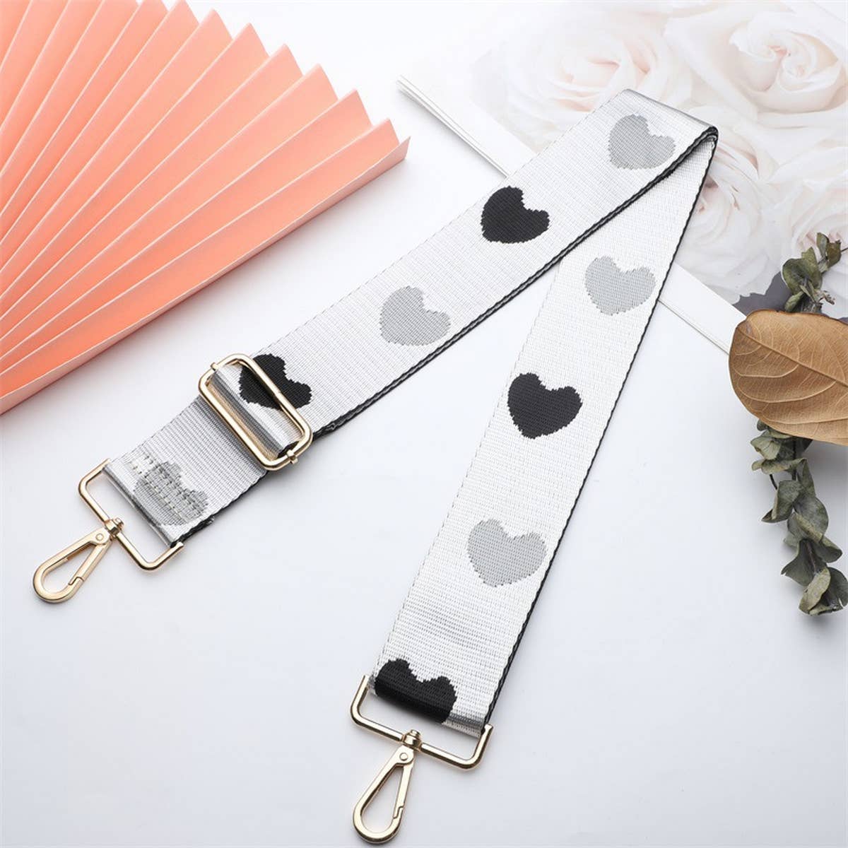 Women Simple Heart-Shaped Adjustable Bag Strap_Cwmm0391