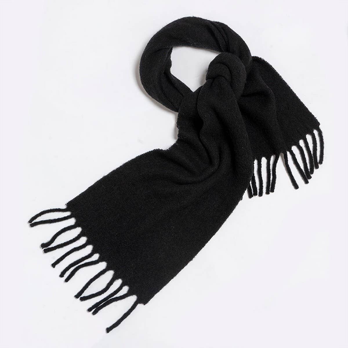 SOFT WOOL BLEND SCARF UNISEX WINTER SOLID WRAP_CWASC2349