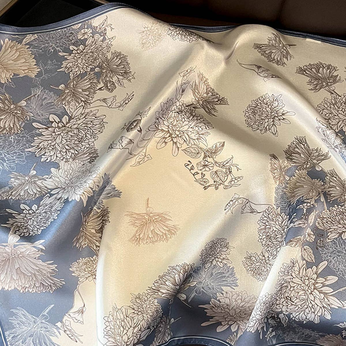 100% MULBERRY SILK SQUARE SCARF FOR HAIR NECK_CWASC0564