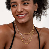 LAYERED SNAKE BONE HEMP CHAINFLOWER JEWELRYNECKLACE_CWMM3631