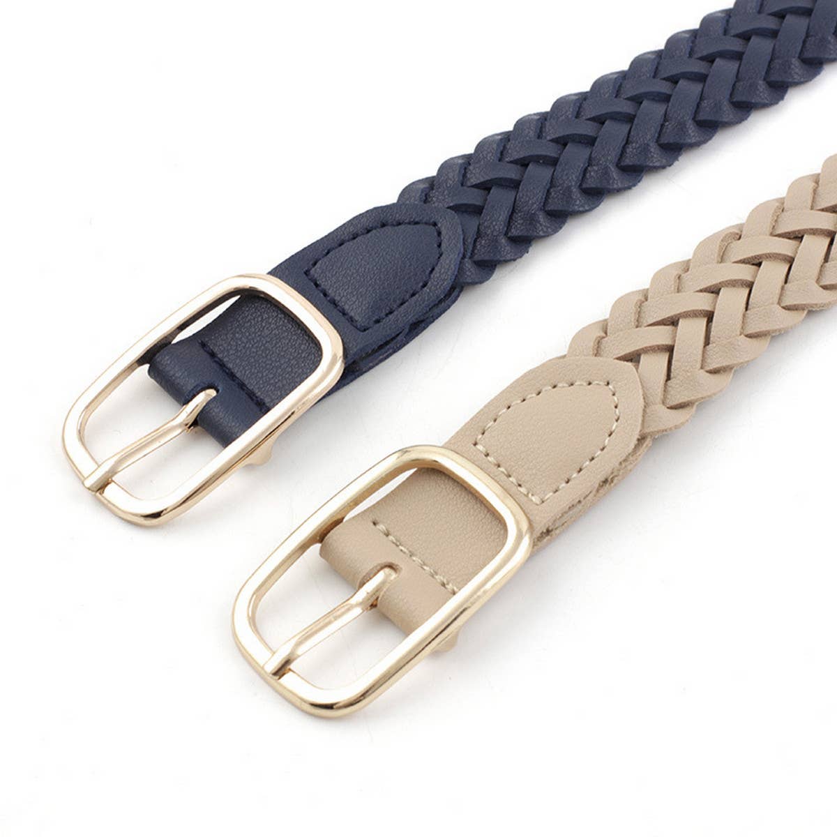 Cwabe0892_All-Match Square Buckle Twist Belt