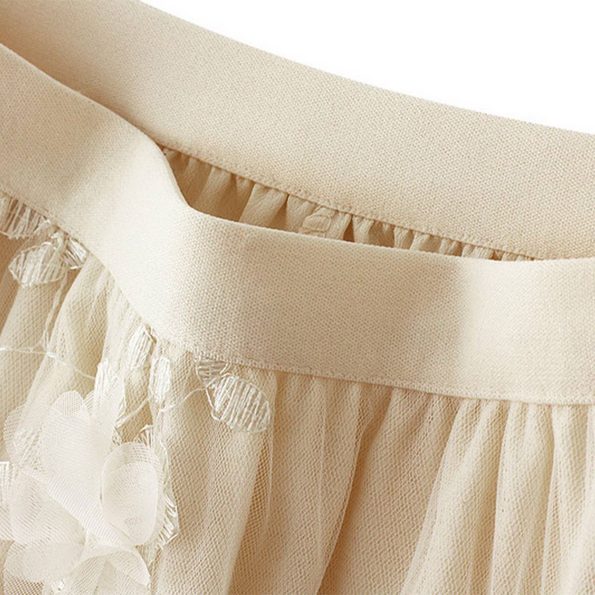 EMBROIDERED TULLE A LINE MAXI SKIRT PLUS SIZE_CWBMS0370