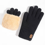 Women Christmas Style Cold-Proof Knitted Gloves_Cwag0121