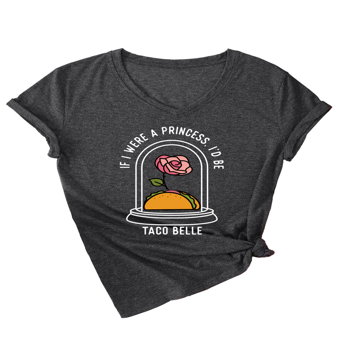 FUNNY WOMENS TEE PRINCESS TACO PRINT_CWTTS1522