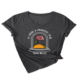 FUNNY WOMENS TEE PRINCESS TACO PRINT_CWTTS1522