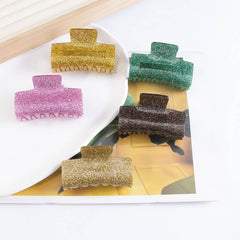 Cwaha1437_Glitter Powder Rectangle Gentle Hair Claw Clip