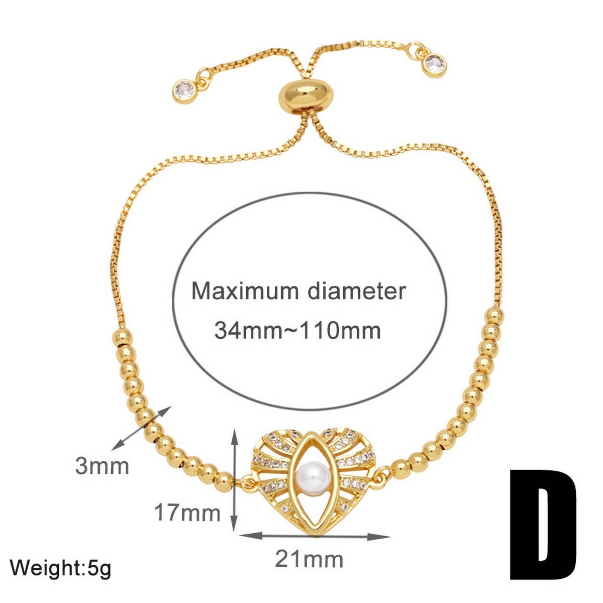 DEVILS EYE SET DIAMOND PEARL BRACELET_CWAJE0923