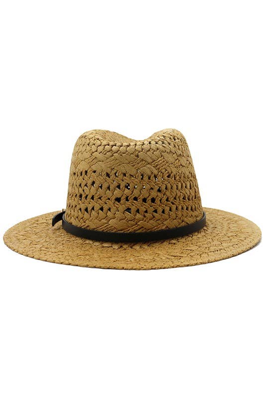 BLACK BELT CASUAL TRENDY WEAVE STRAW HAT_CWAH077 B20322