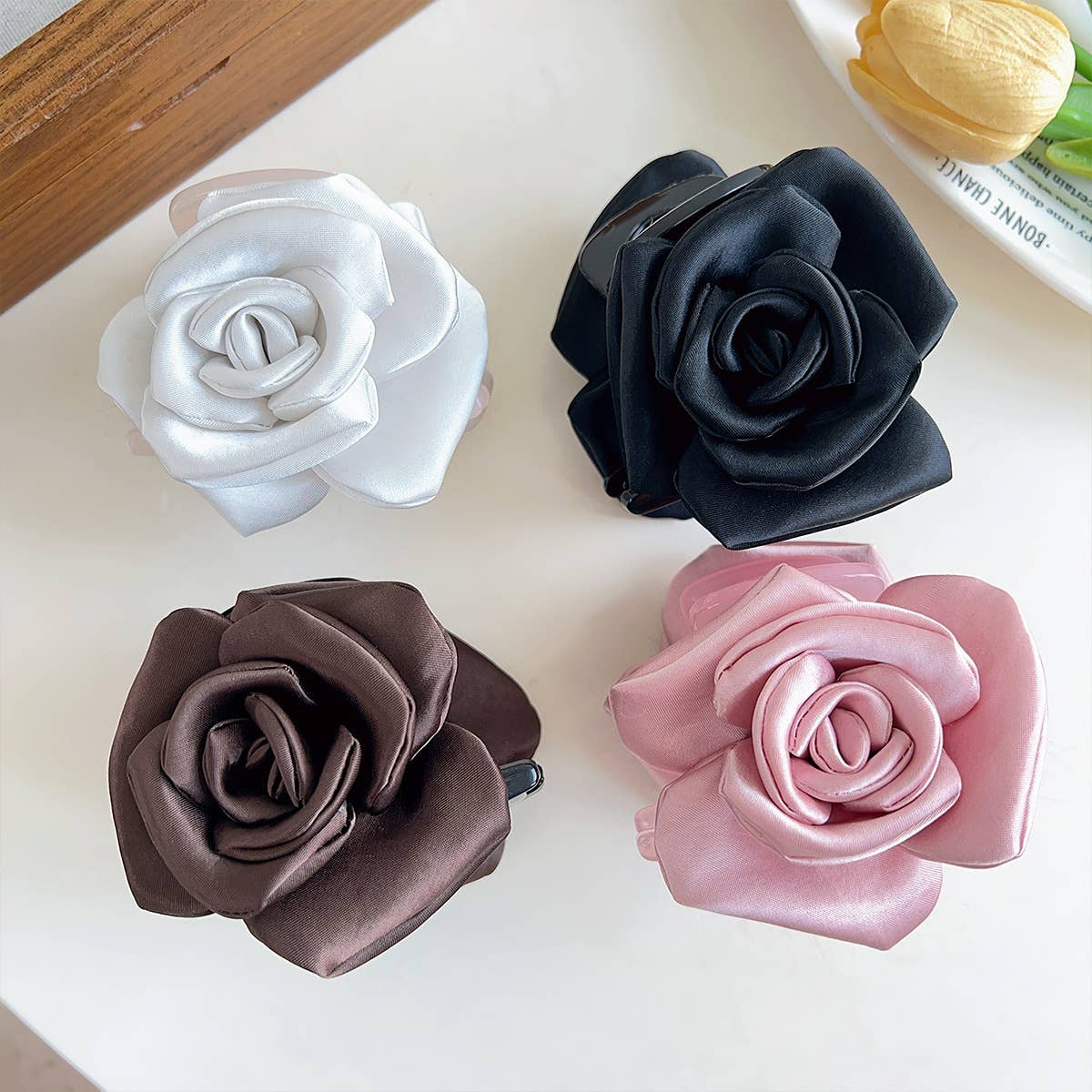 Floral Hair Claw Clip For Women Vacation Look_Cwaha07347