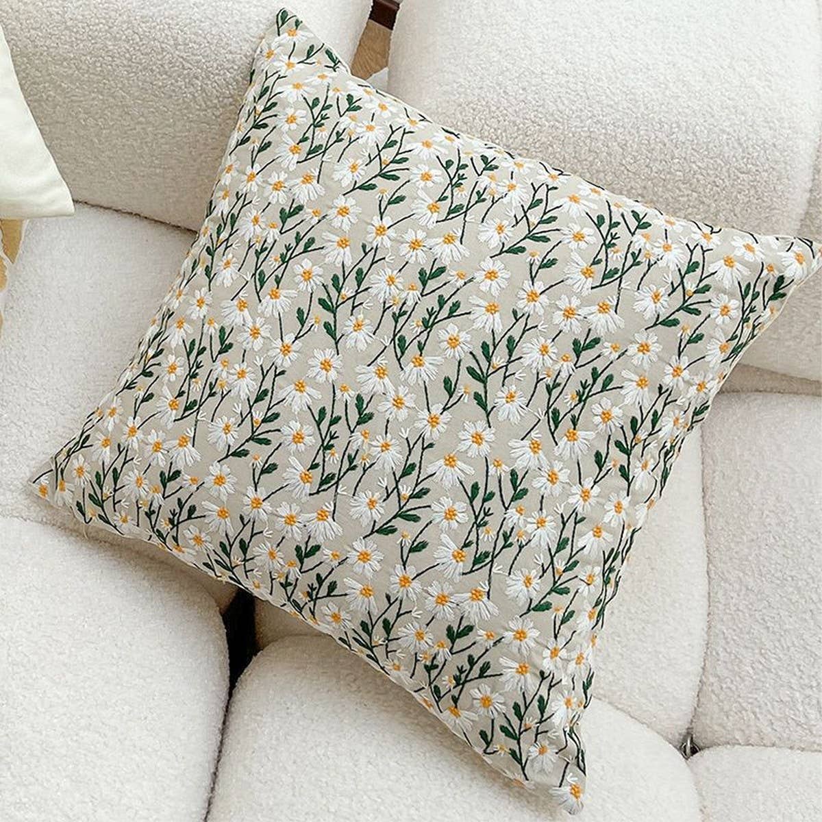 LUXURY WHITE GREEN SOFA PILLOW COVER MODERN CUSHION_CWMM7707