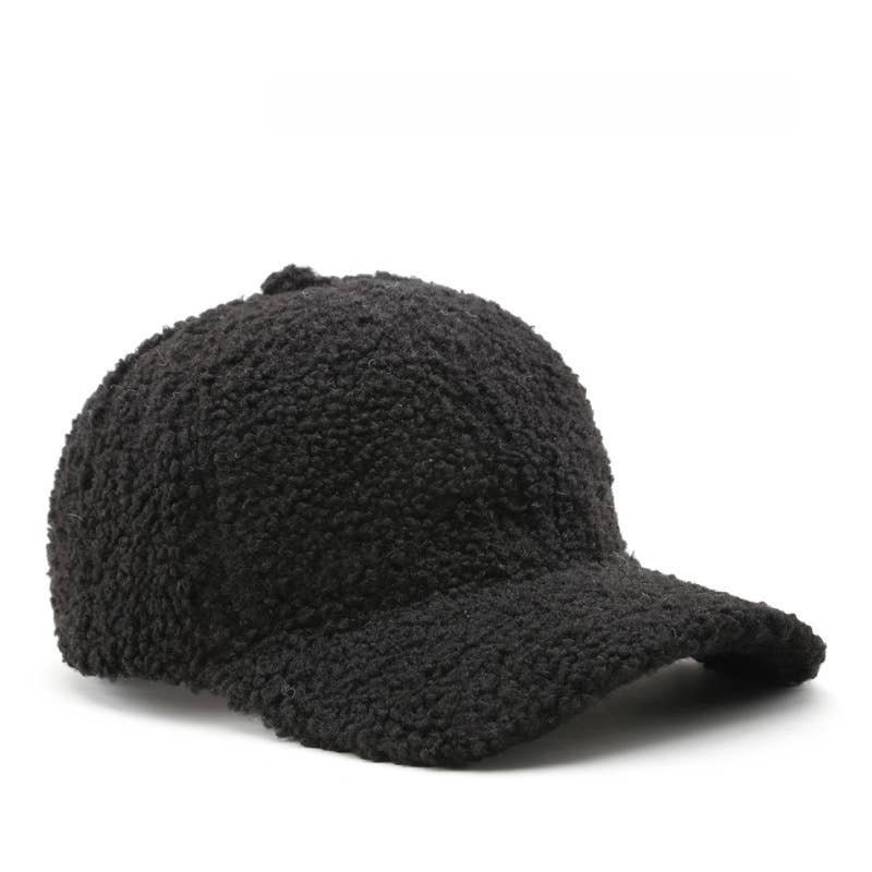 Vintage Fleece Baseball Cap Warm Winter Hat_Cwah04794