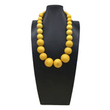 BOHEMIAN COLORFUL ROUND WOODEN BEADS NECKLACE_CWMM4866