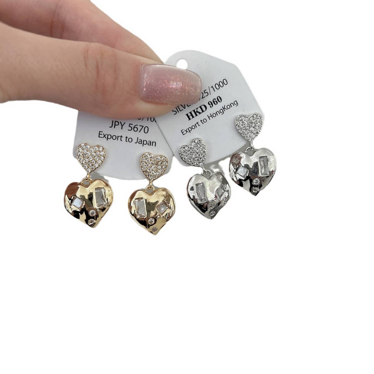 EXQUISITE DOUBLE HEART EARRINGS_CWAJE1350