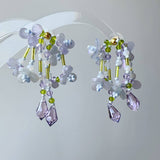 LIVELY AND PURE WATER DROP TASSEL EARRINGS_CWAJE1694