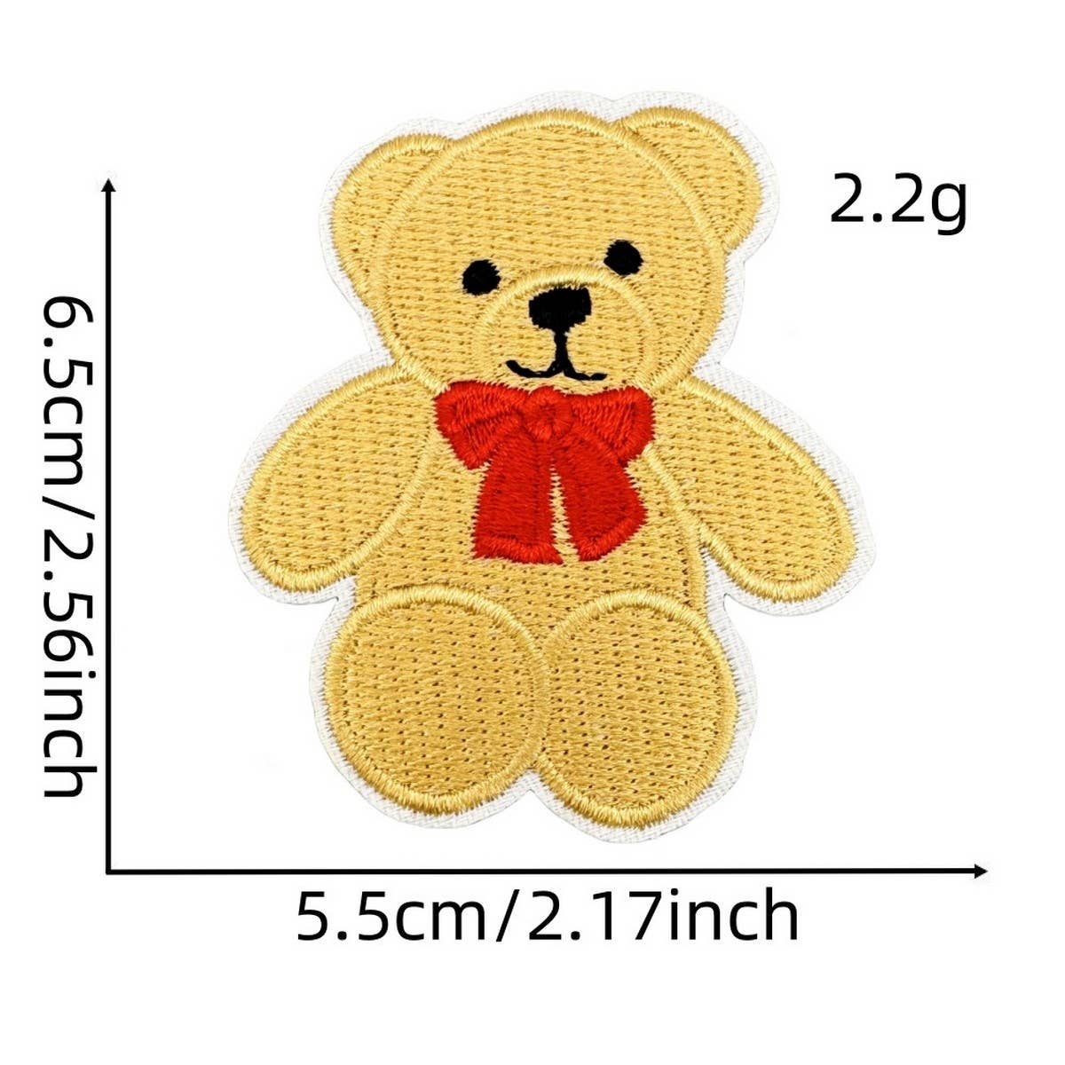 CUTE SOLID COLOR CARTOON BOW EMBROIDERED PATCH_CWMM4027