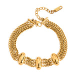 ELEGANT 18K GOLD LAYERED CHAIN BRACELET NO FADE_CWAJE4740