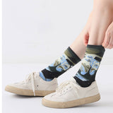 PLANT FLOWER PATTERN STREET SKATEBOARD SOCKS_CWMS0169