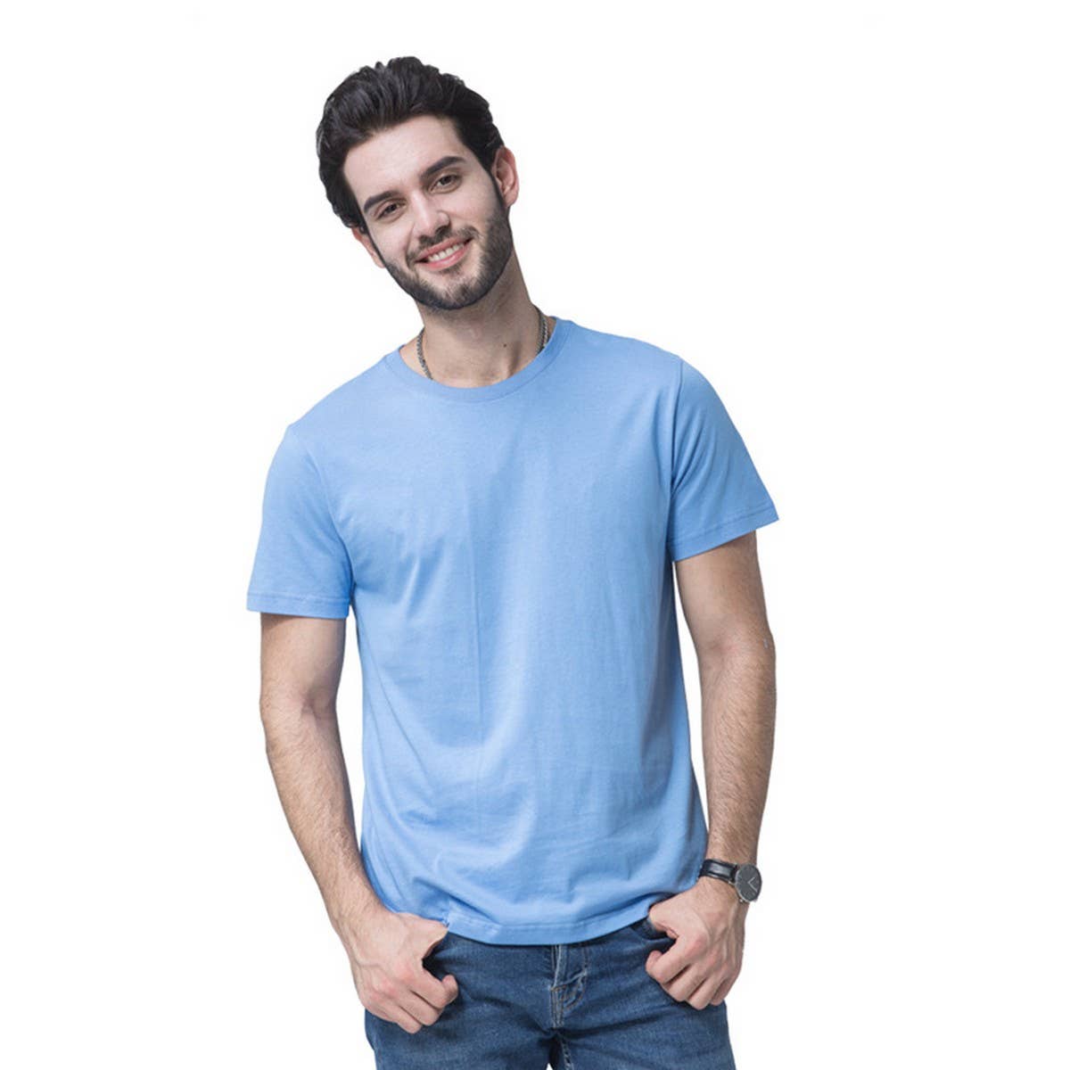 170G SLIM FIT COTTON CREWNECK TEE UNISEX BASIC SHIRT