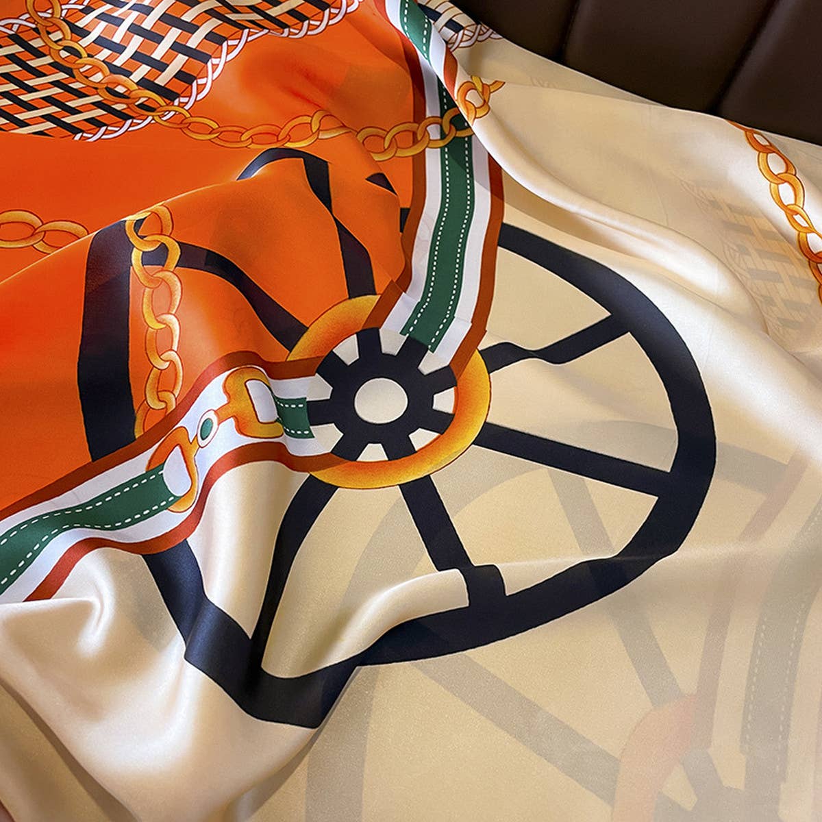 FRENCH STYLE LONG SATIN SCARF FOR FALL LAYERING_CWASC0533