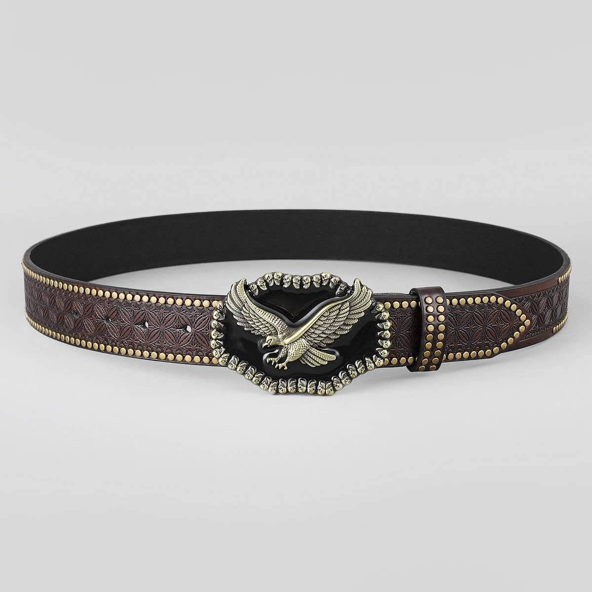 Trendy Buckle Rivet Western Belt_Cwabe0417