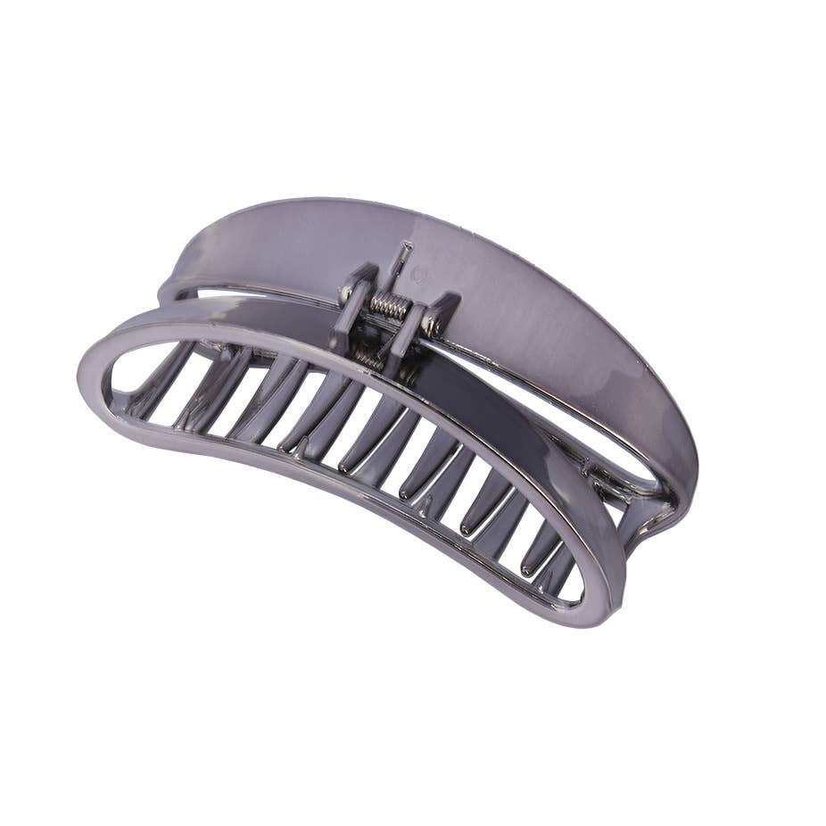Metallic Simple Fashion Half Round Hair Claw