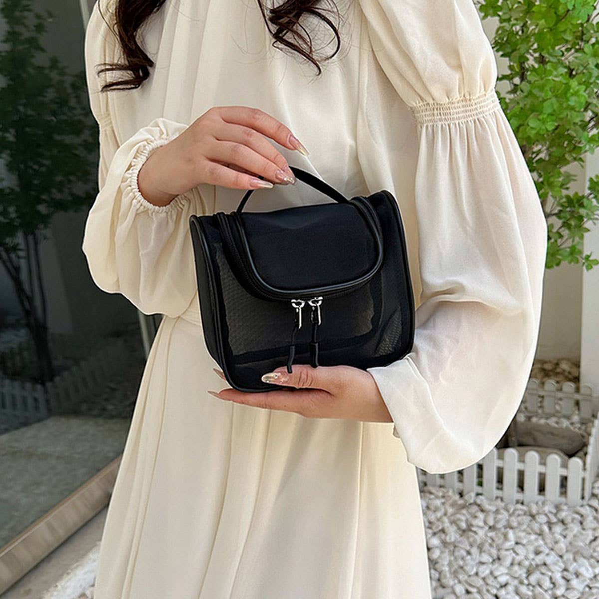 NEW FASHION MESH LARGE CAPACITY COSMETIC BAG_CWAB4459