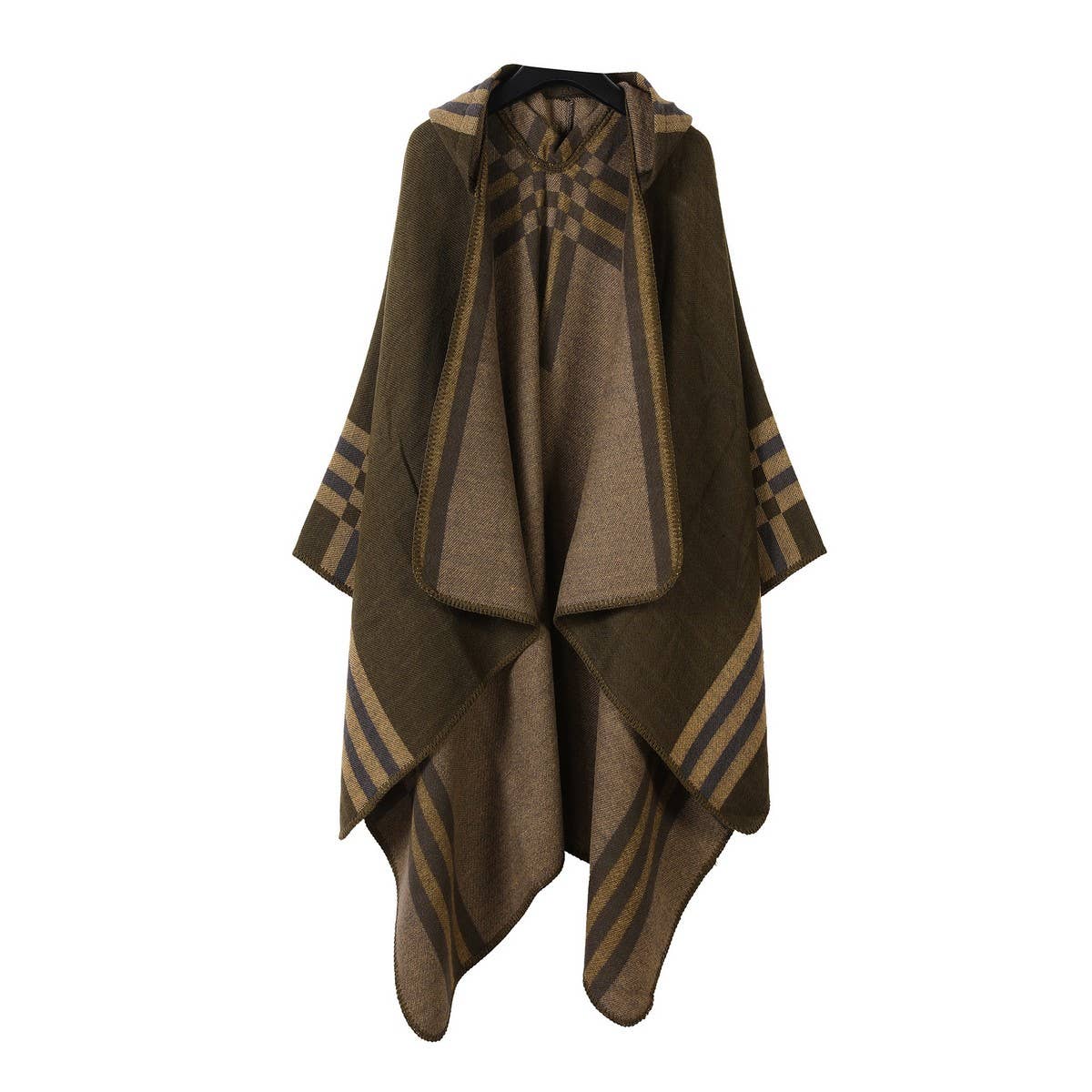 CAPE FASHIONABLE WARM CLOAK KNITTED SLIT SHAWL_CWASC2273