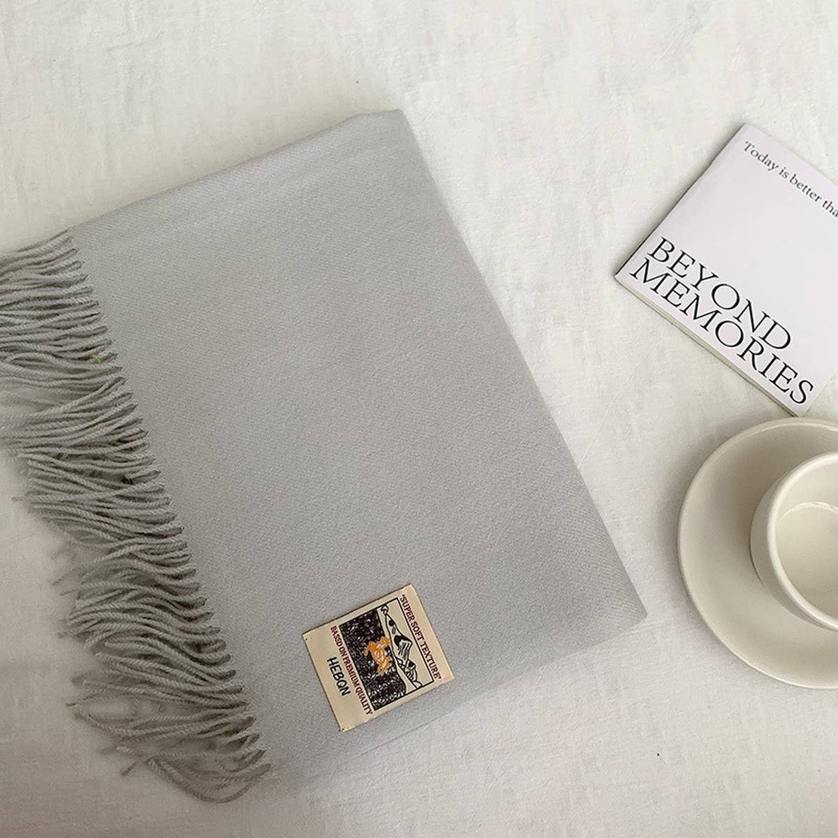 SOLID COLOR FAUX CASHMERE SCARF WINTER WRAP_CWASC2303