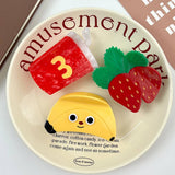 CREAMY STRAWBERRY ACETATE CLAW SWEET HAIR CLIP_CWAHA5899