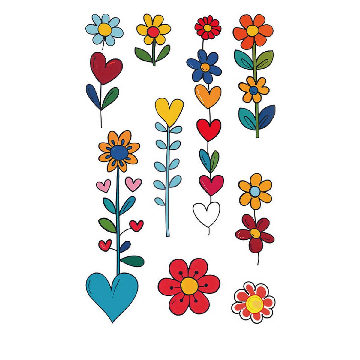 Whimsical Face Stickers Fruit Galaxy Tattoos_Cwmm8388