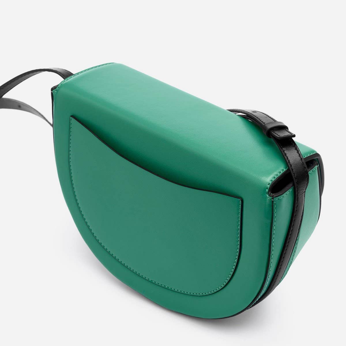 Semi-Circular Contrasting Shoulder Crossbody Bag_Cwab1931