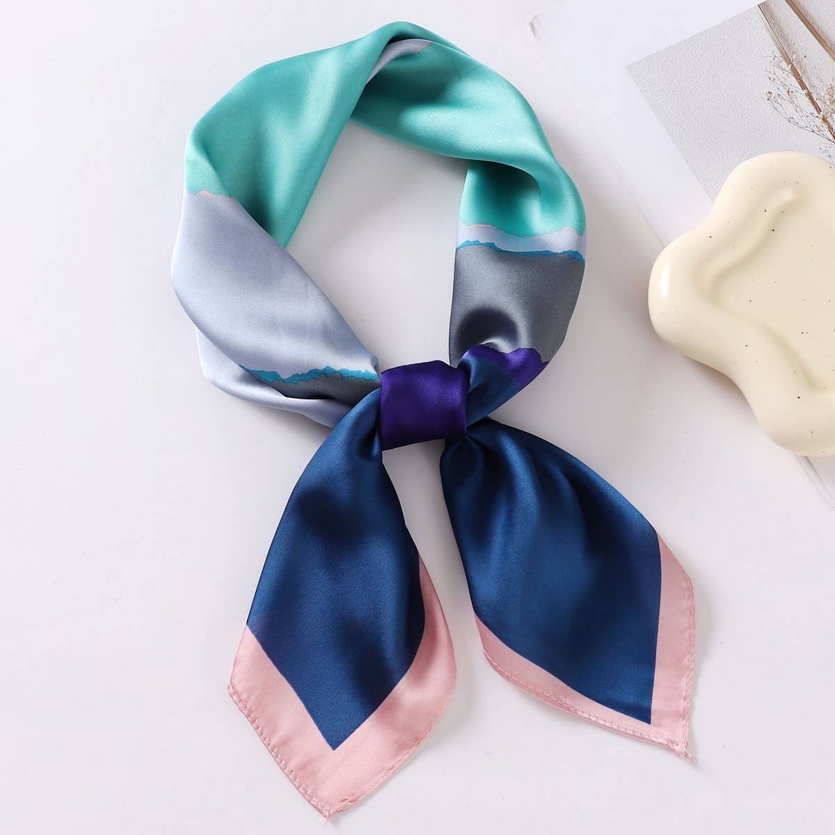 70Cm Satin Neck Scarf Chic Decorative Square Wrap_Cwasc0822