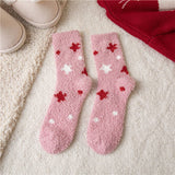 CHRISTMAS STAR PATTERN COZY SOCKS_CWMS0206