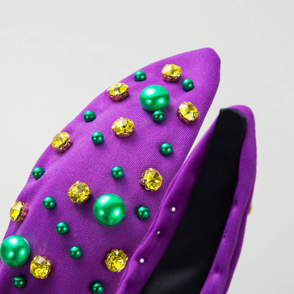 NEW STYLE KNOTTED DIAMOND AND PEARL HEADBAND_CWAHA0814