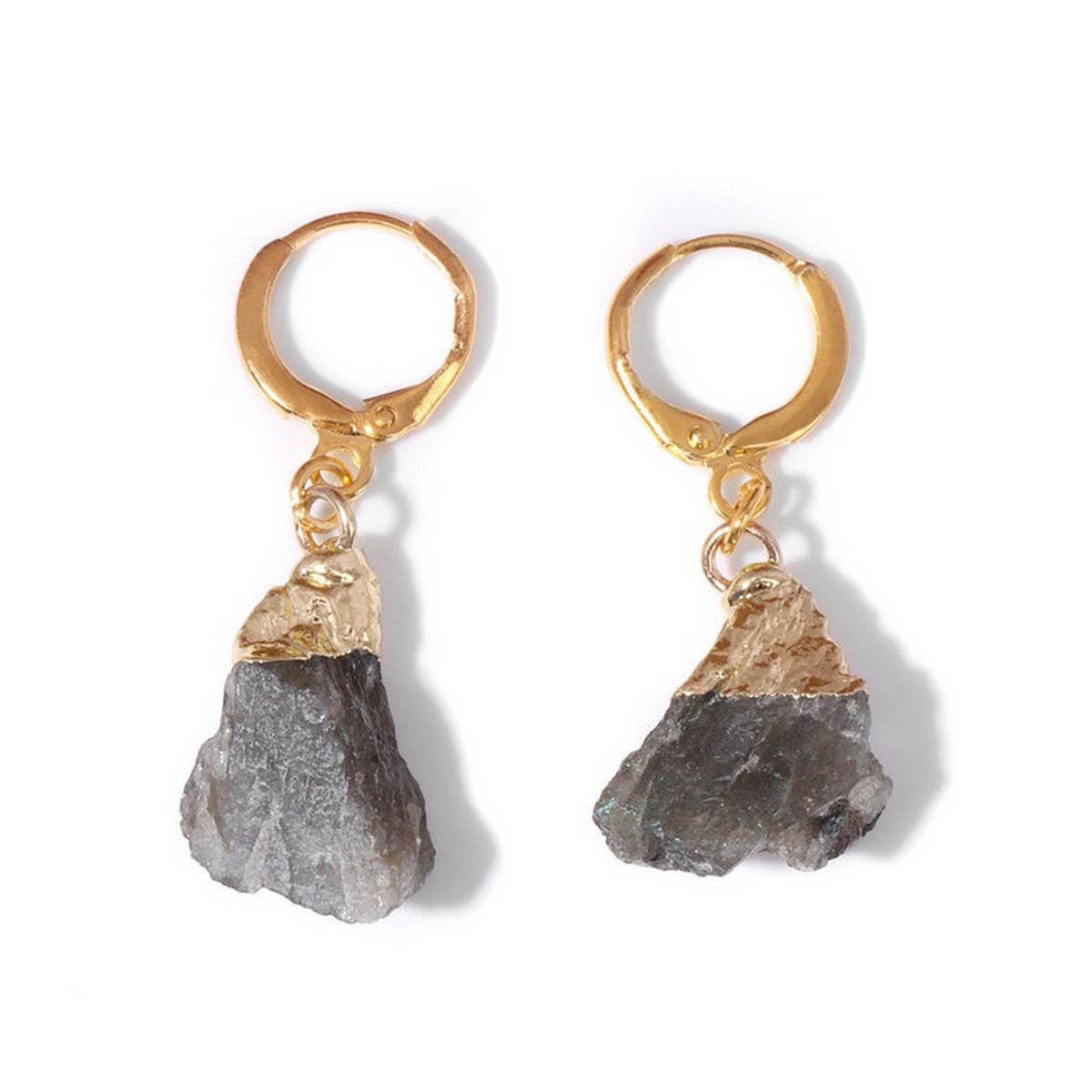 NATURAL STONE AMETHYST ORIGINAL STONE EARRINGS_CWAJE1072