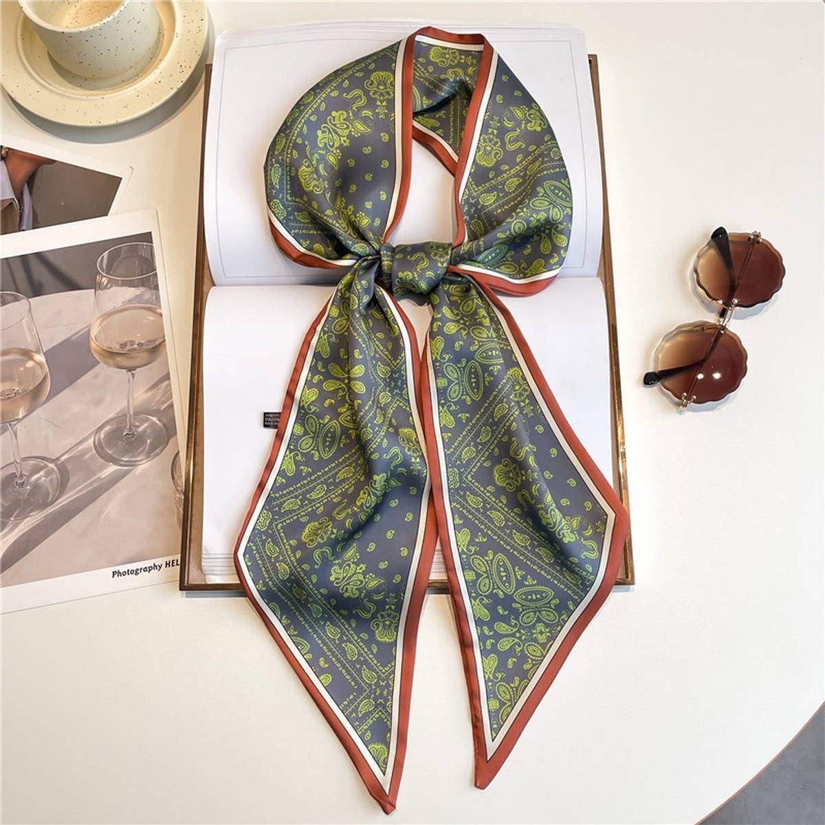 POLKA DOT THIN FASHIONABLE ALL MATCH HEAD SCARF_CWASC1517