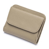 FASHIONABLE SHORT GENUINE MINI LEATHER WALLET_CWAB3775