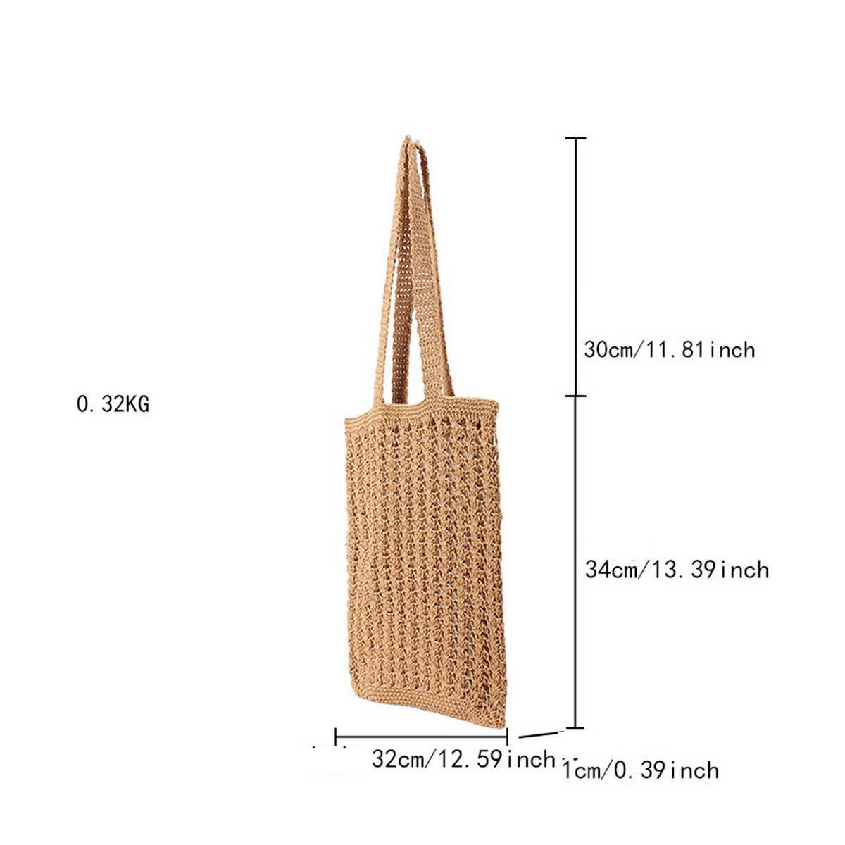HOLLOW ONE SHOULDER BAG BEACH BAGS TOTES WITH MESH_CWAB4664