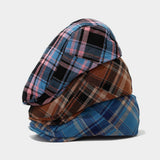 Plaid Dopamine Color Block Newsboy Hat_Cwah04626