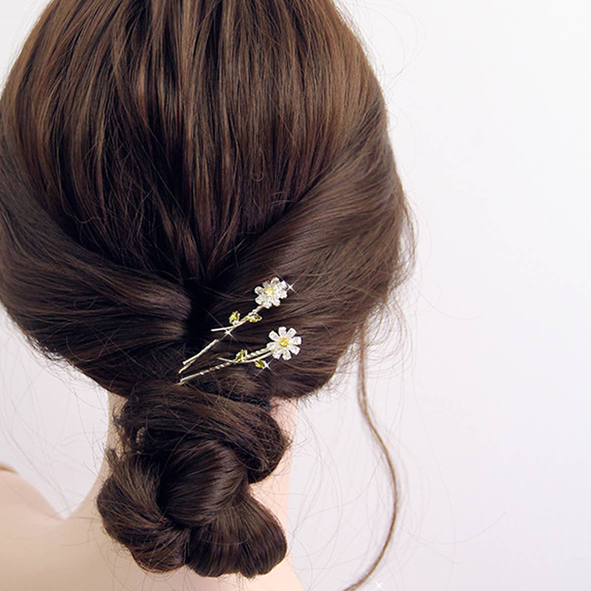 STYLISH ZIRCON SUNFLOWER HAIR PIN FOR GIRLS_CWAHA1209