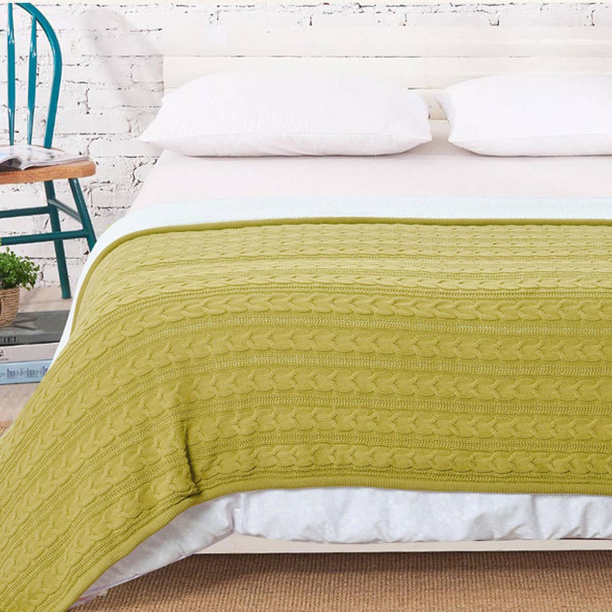 SOLID COLOR PLUSH KNITTED WOOL THROW BLANKET_CWMM2366