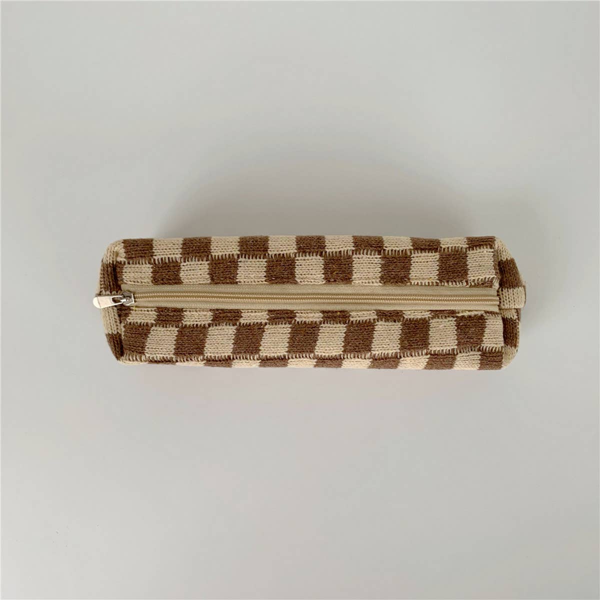 SIMPLE CHESSBOARD PLAID PENCIL CASE COSMETIC BAG_CWAB1042