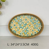 RATTAN OVAL FRUIT TEA SHELL TRAY STORAGE BASKET_CWMM4505