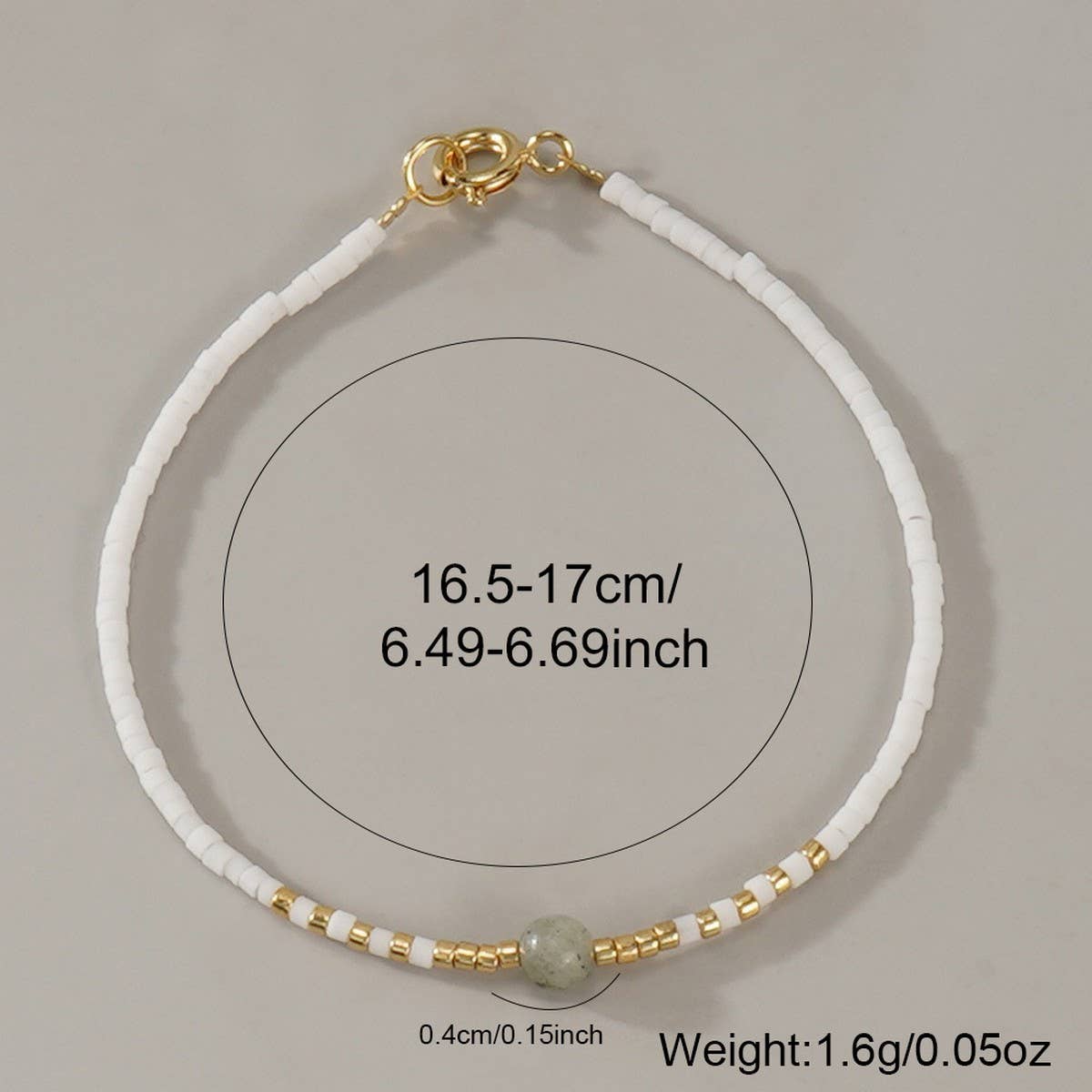 4MM POLISHED SEMI PRECIOUS STONE BRACELET_CWMM3885