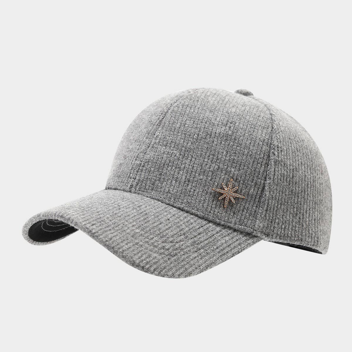 Winter Knit Baseball Cap Women Solid Warm Hat_Cwah04724